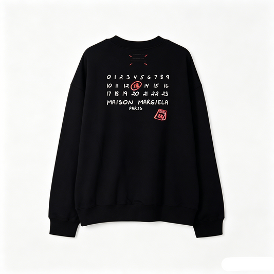 Maison Margiela Four-Stitch Logo Crewneck Sweatshirt
