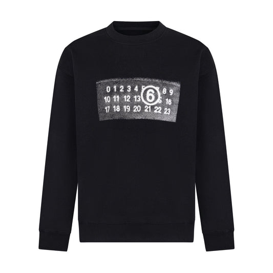 Maison Margiela MM6 Number Print Crewneck Sweatshirt