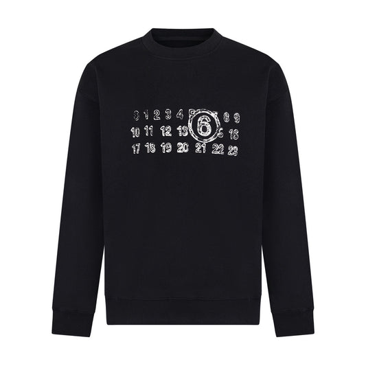 Maison Margiela MM6 Number Print Crewneck Sweatshirt