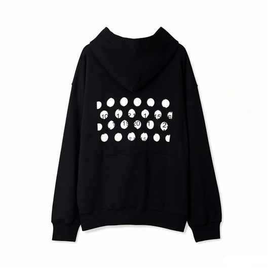 Maison Margiela Numeric Circle Matrix Back Graphic Pullover Hoodie