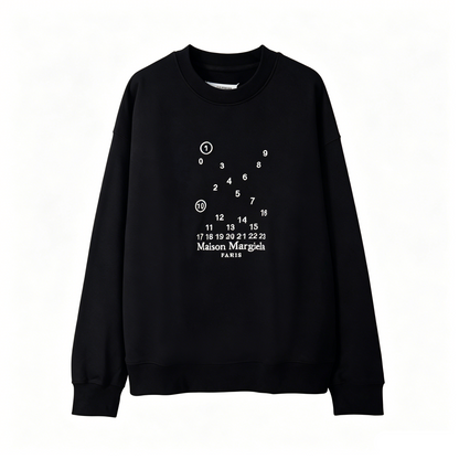 Maison Margiela Scattered Number Graphic Crewneck Sweatshirt