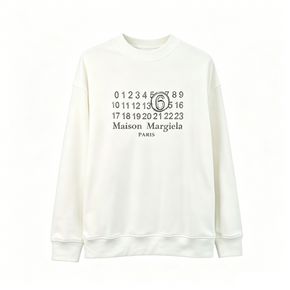 Maison Margiela MM6 Number Print Crewneck Sweatshirt