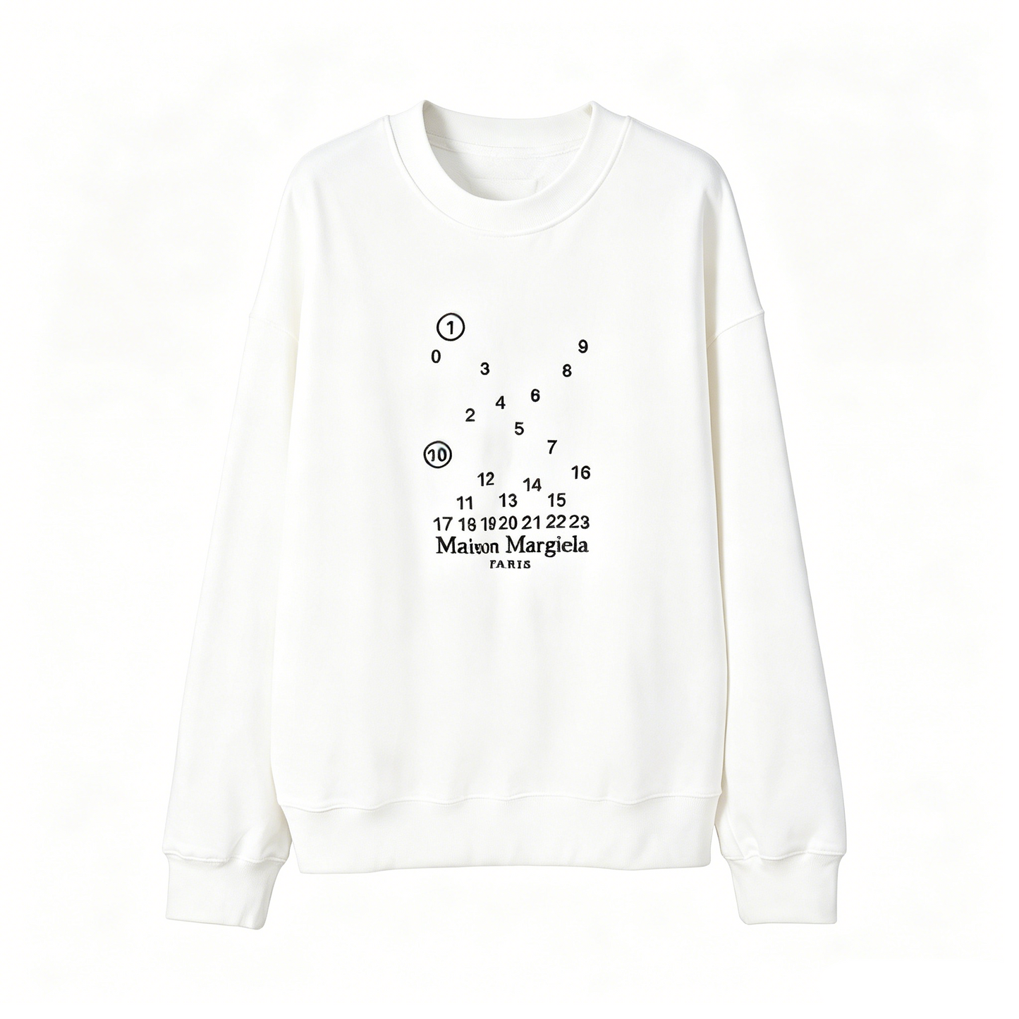 Maison Margiela Scattered Number Graphic Crewneck Sweatshirt