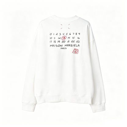 Maison Margiela Four-Stitch Logo Crewneck Sweatshirt