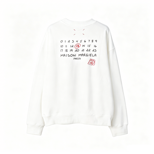 Maison Margiela Four-Stitch Logo Crewneck Sweatshirt