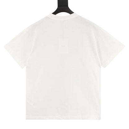 Gucci Double-Image Letter Embroidery Short-Sleeve Top