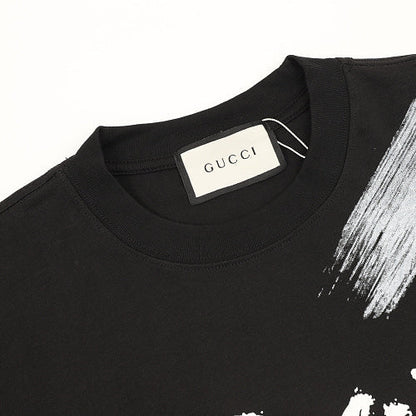 Gucci Ink-Brush Stroke Graffiti Lettering Short-Sleeve T-Shirt