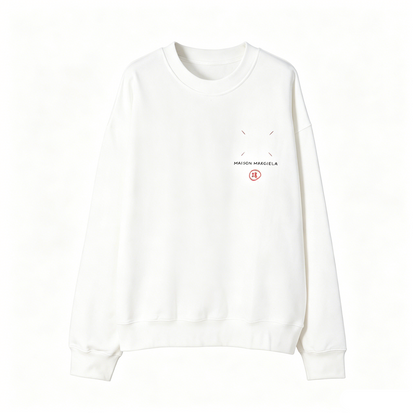 Maison Margiela Four-Stitch Logo Crewneck Sweatshirt