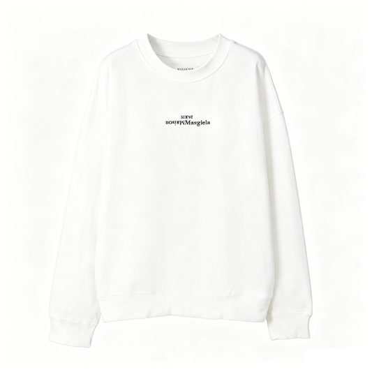 Maison Margiela Upside-Down Logo Crewneck Sweatshirt