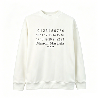 Maison Margiela MM6 Number Print Crewneck Sweatshirt