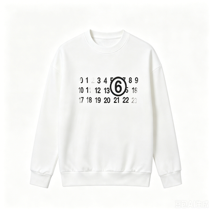 Maison Margiela MM6 Number Print Crewneck Sweatshirt
